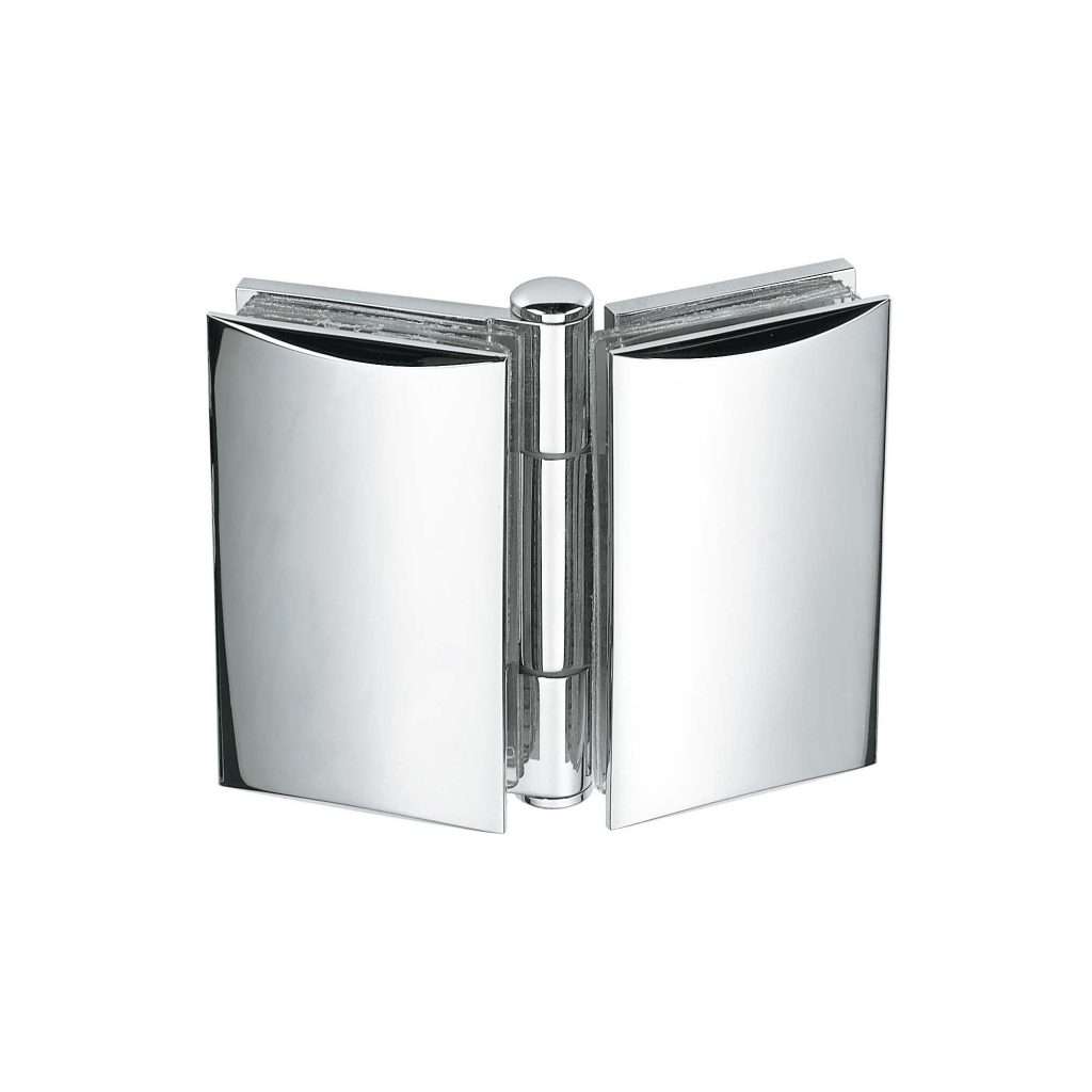 glass to glass hinge JSH-2511 with wide curved faces for shower glass door