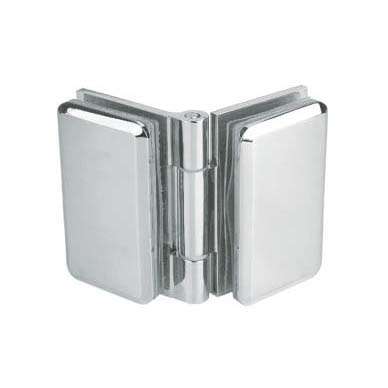 glass to glass hinge JSH-2531 with sharp cornered plates for shower door
