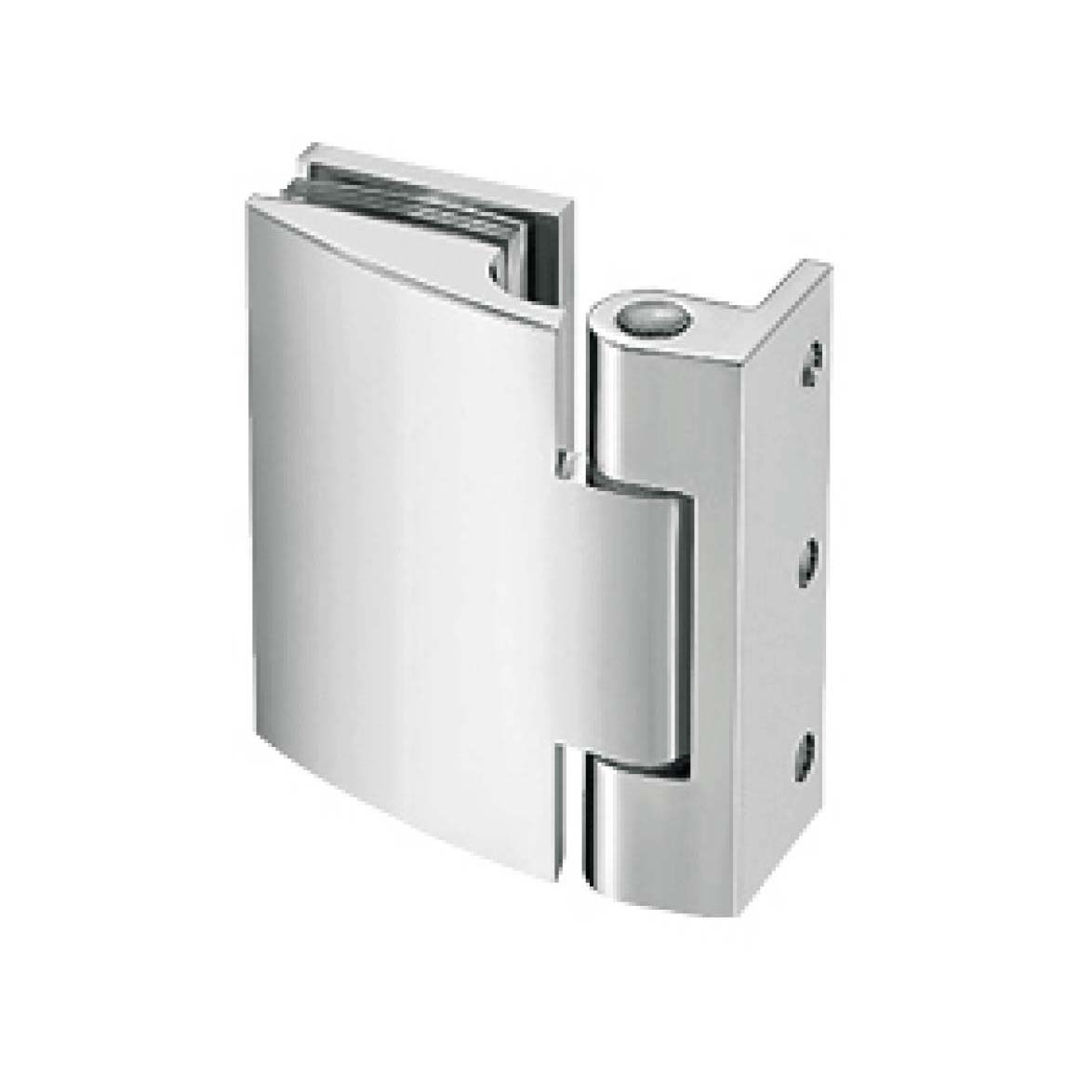 rectangular glass to wall hinge JSH-2540 with curved face for shower door