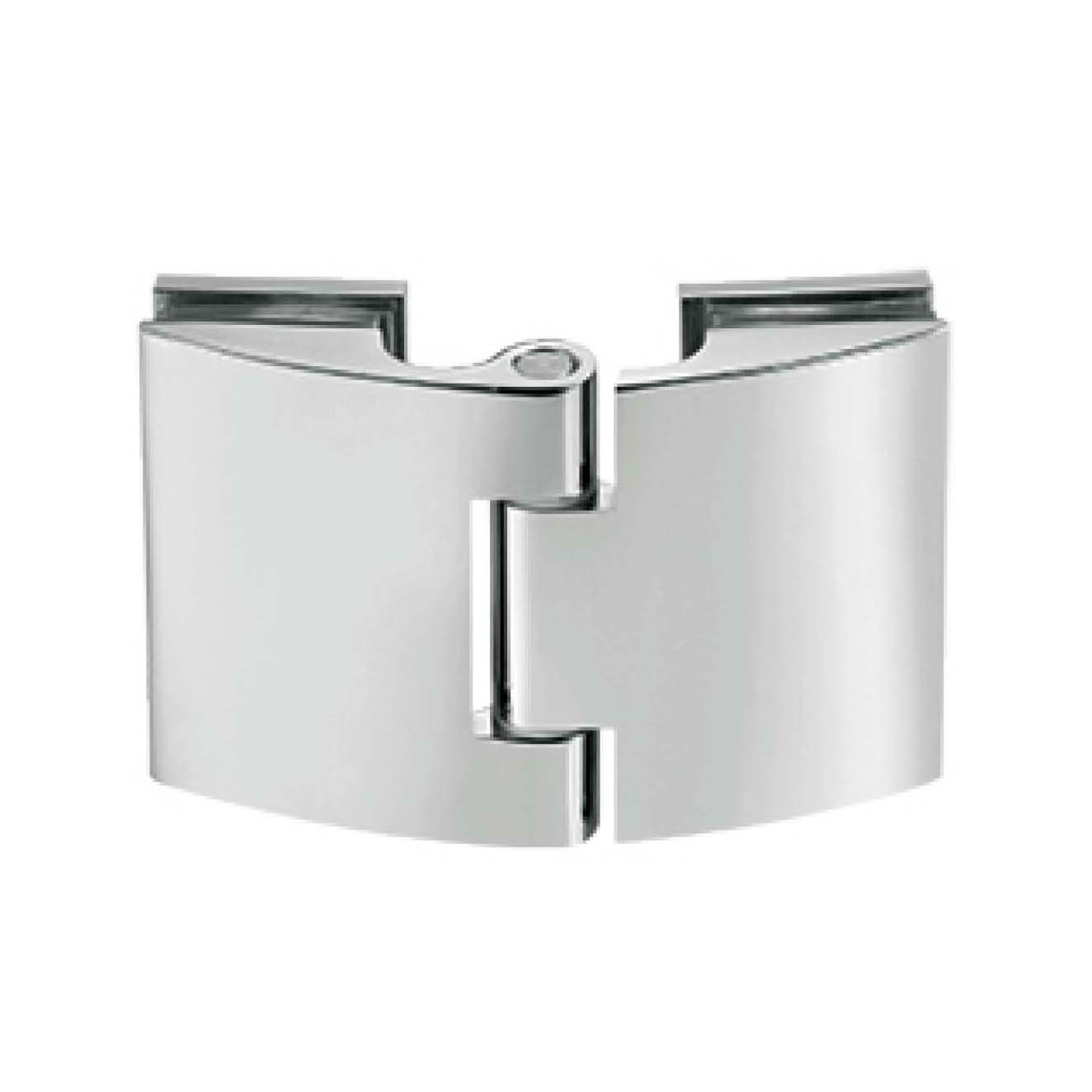 glass to glass hinge JSH-2541 with wide curved faces for shower door