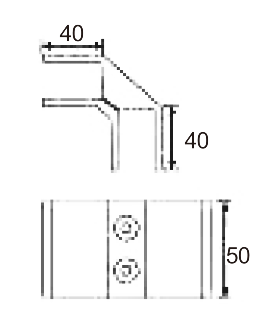 Technical drawing of V-shaped stiffener bracket JGS-9231 with two short panels forming a 90-degree