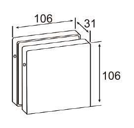 Technical drawing of rectangular connector patch JPF-1052 with fully flat face for patch door