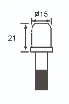 Technical drawing of concrete nail JPF-4033 for pivot door system