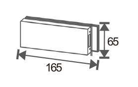 Technical drawing of rectangular block keeper for lever lock