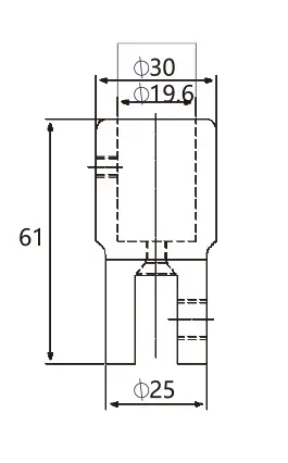 Technical drawing of shower glass door wall to glass connector stabilizer JSS-3813