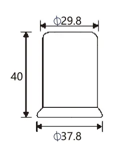 Technical drawing of shower door connector wall to tube round pipe JSS-3820