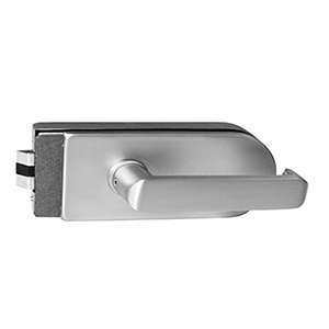 rectangular-half-round frameless mechanical lever lock JPL-4071B with a clean panel