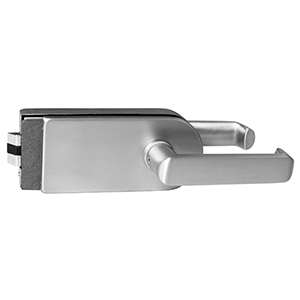rectangular-half-round frameless mechanical lever lock JPL-4071C with concealed key cylinder