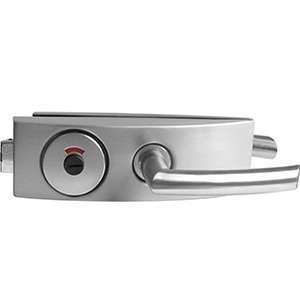 curved frameless mechanical lever lock JPL-4072A with a round privacy turn knob