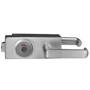 rectangular frameless mechanical lever lock JPL-4074A with a round privacy turn knob