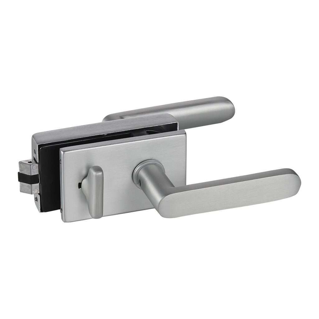 square frameless mechanical lever lock JPL-4077A with big round turn-knob