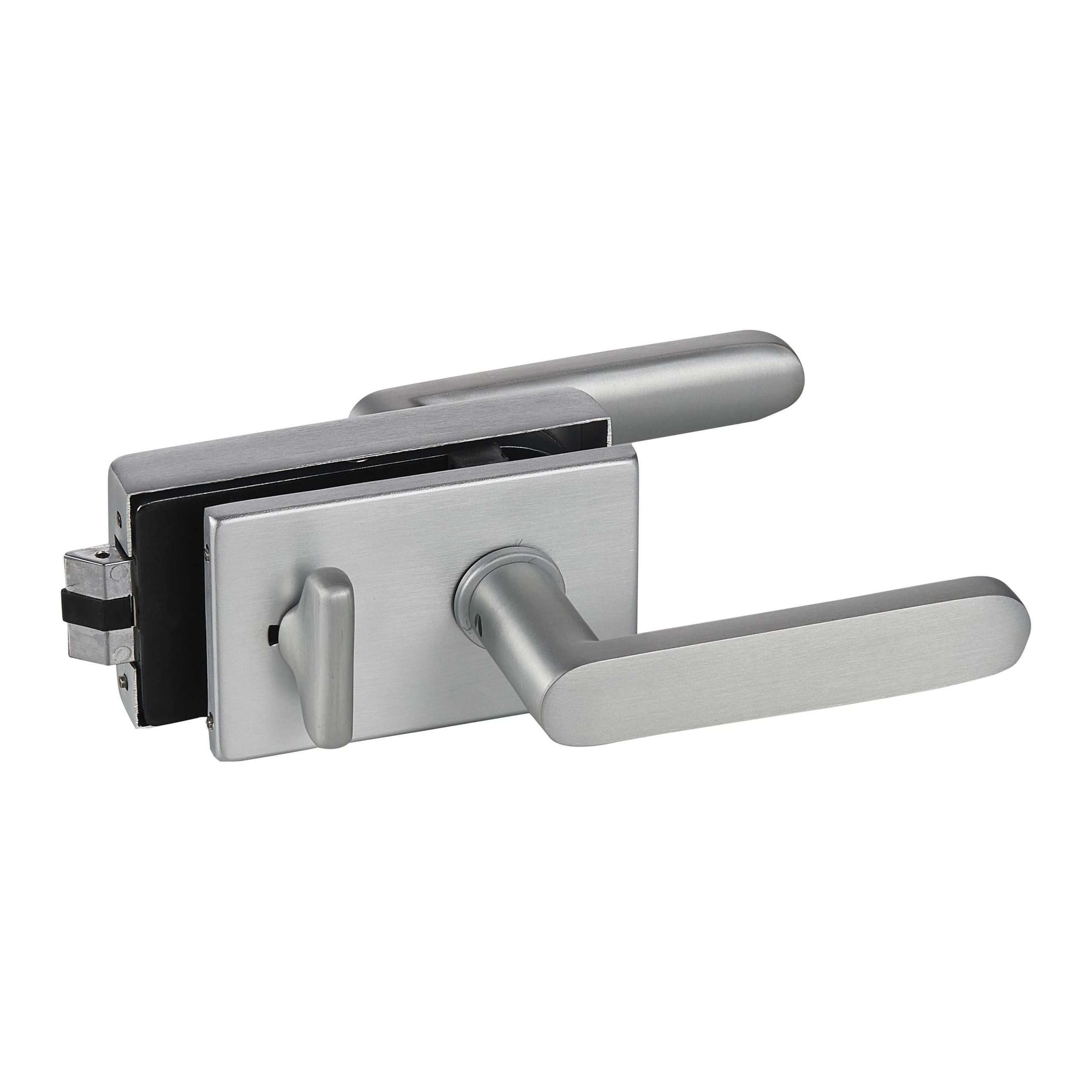 square frameless mechanical lever lock JPL-4077A with big round turn-knob