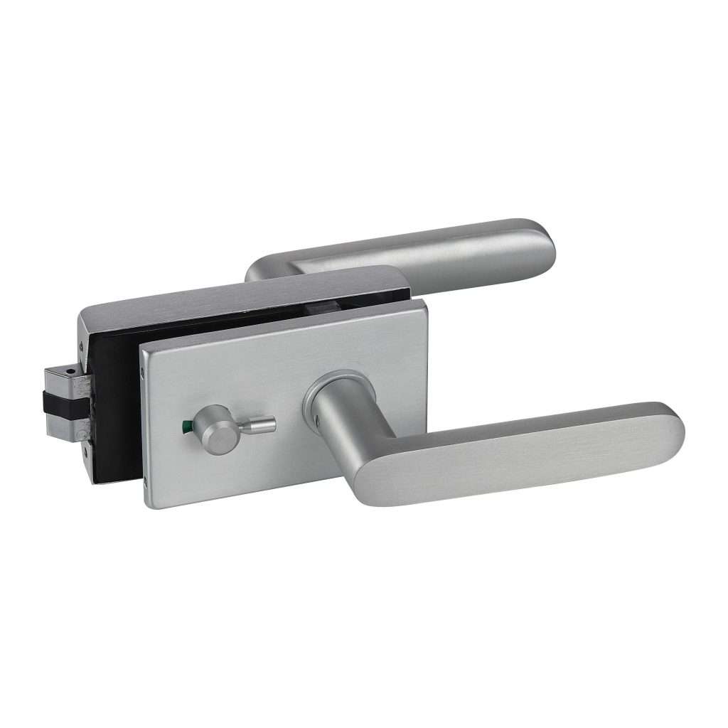 square frameless mechanical lever lock JPL-4077B with small round turn-knob