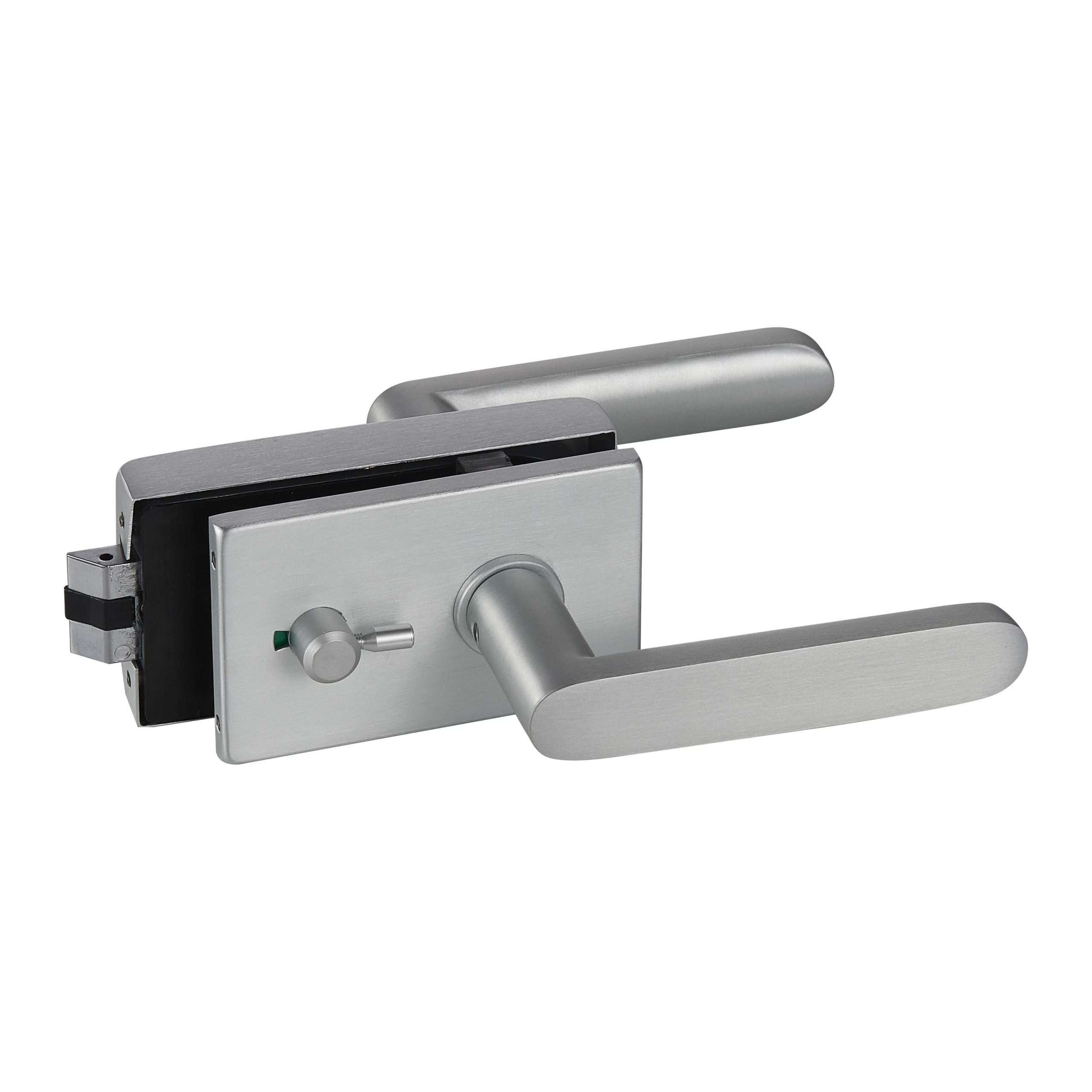 square frameless mechanical lever lock JPL-4077B with small round turn-knob
