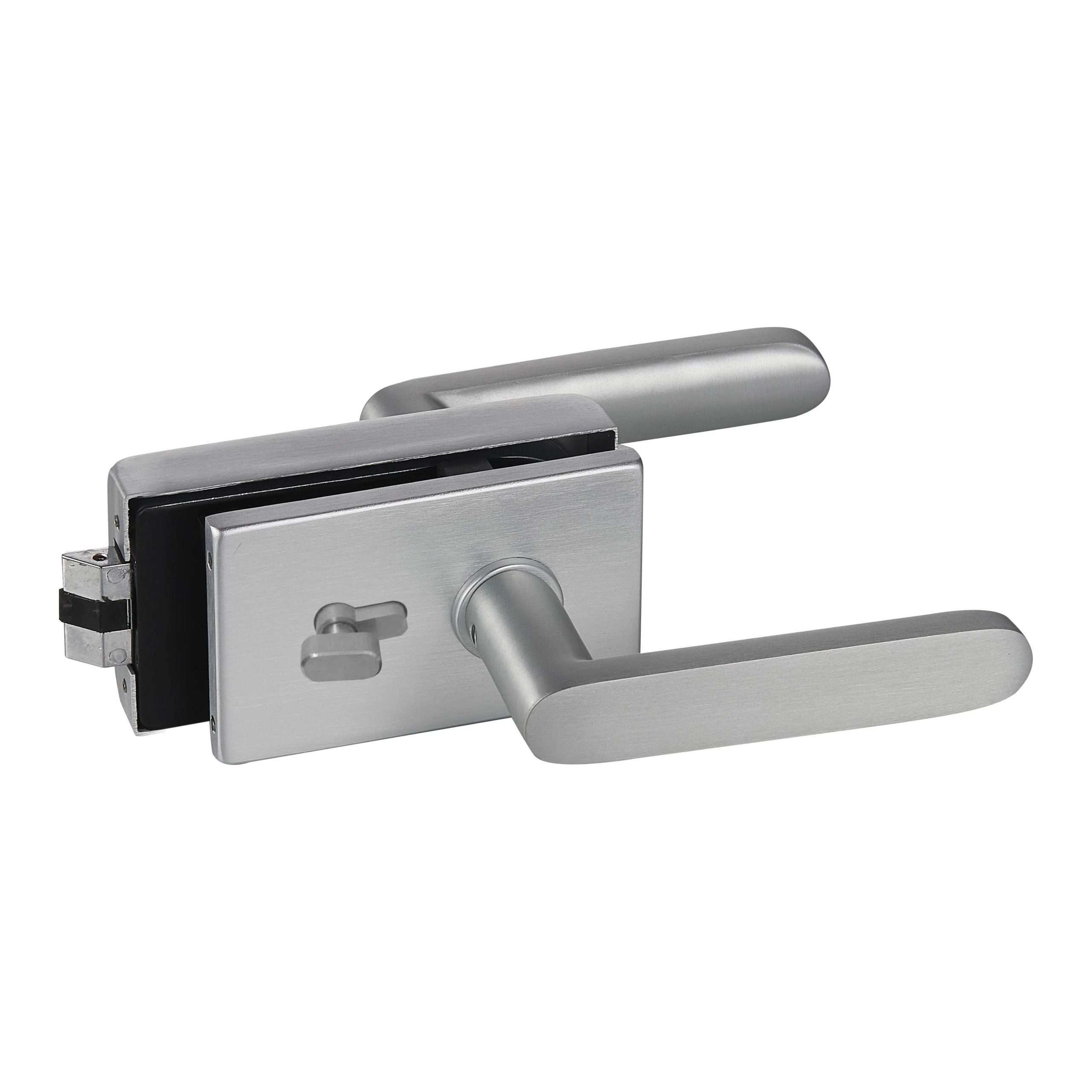 square frameless mechanical lever lock JPL-4077D with raised-round key cylinder