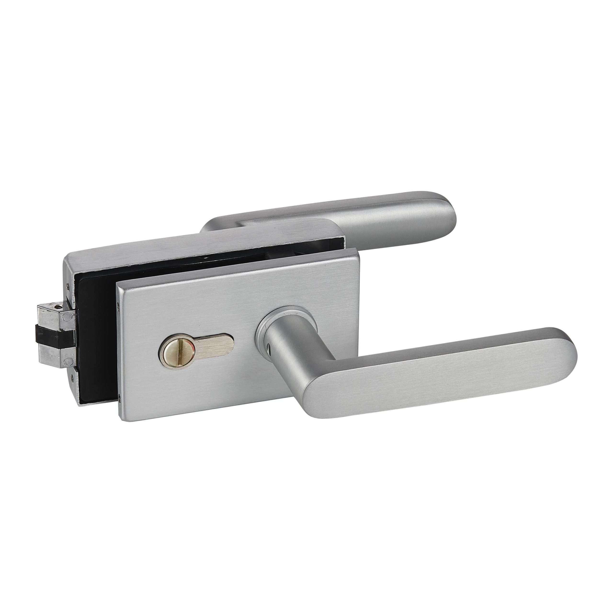 square frameless mechanical lever lock JPL-4077E with vertical key cylinder