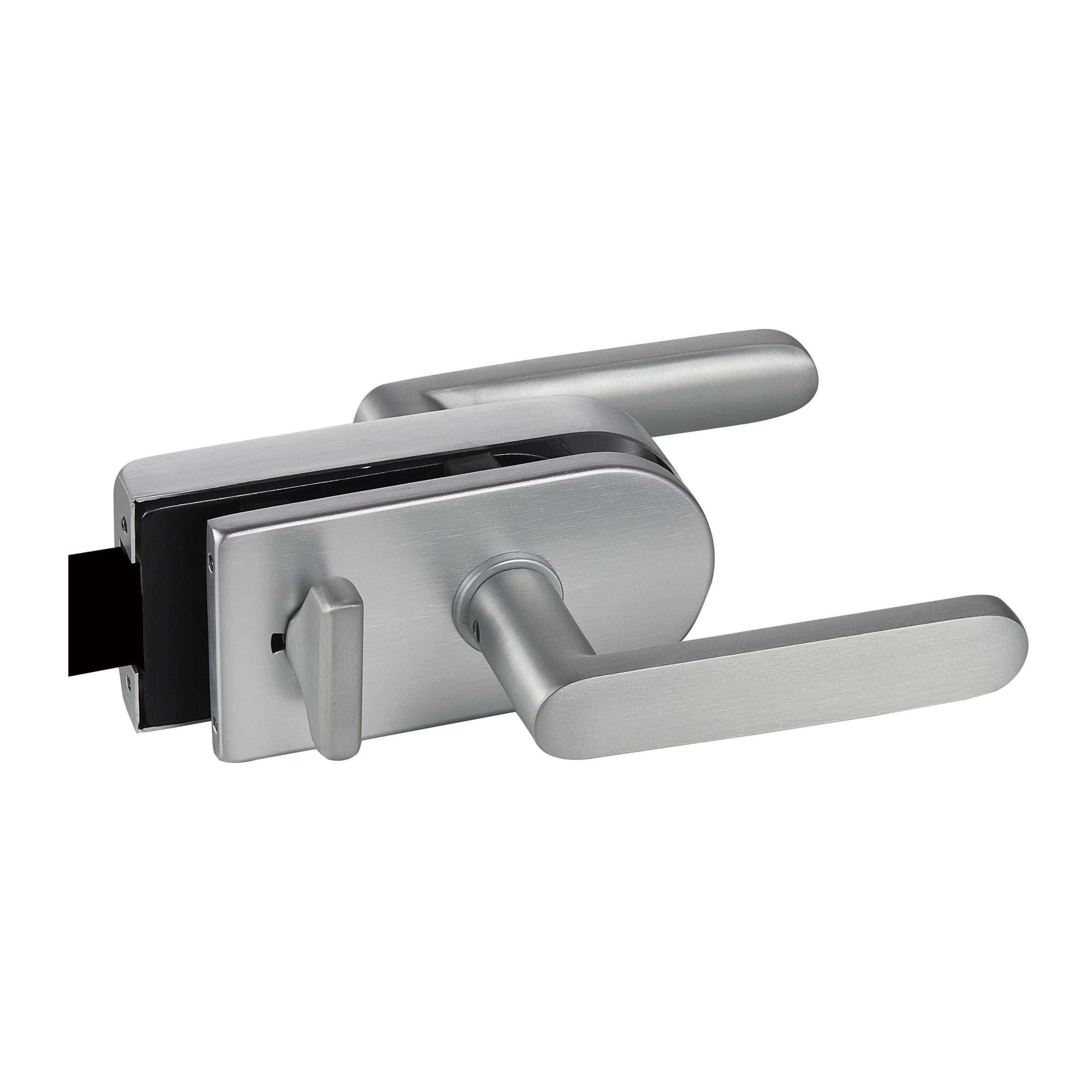 Frameless magnetic lever lock MJPL-4078A with big round turn-knob
