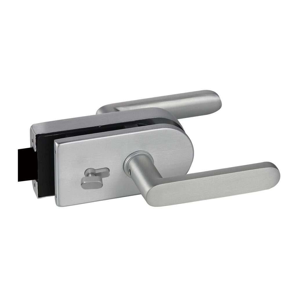 Frameless magnetic lever lock MJPL-4078D with raised-round key cylinder