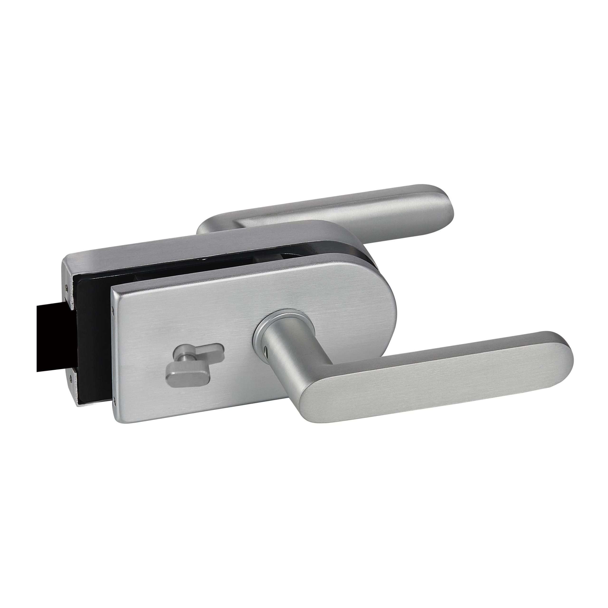 Frameless magnetic lever lock MJPL-4078D with raised-round key cylinder