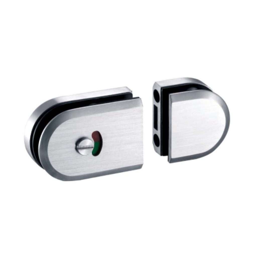 shower rounded glass lock JSL-2960 with central key cylinder