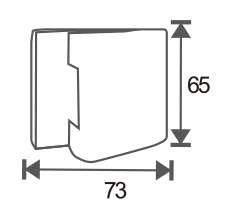 Technical drawing of square lock keeper for lever lock