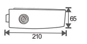 Technical drawing of curved design lever lock MJPL-4072B with a clean panel