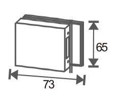 Technical drawing of square block keeper for lever lock