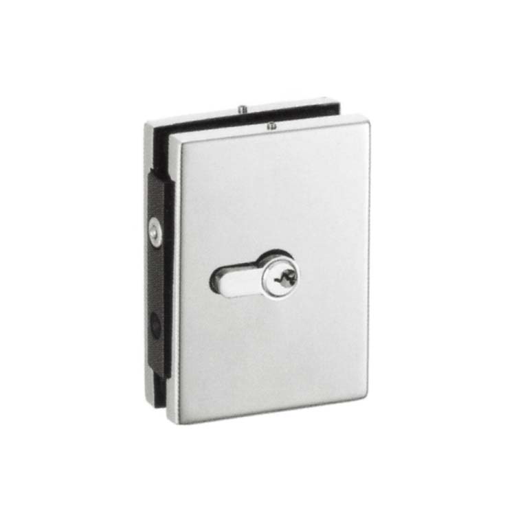 vertical rectangular patch lock JPL-1273 with front cylinder for patch glass door