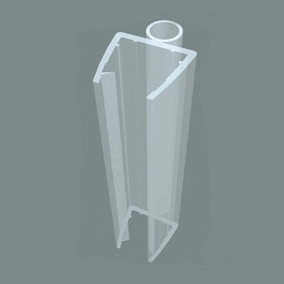 rounded tube on top screen seal JSS-3650 for in and out swing door glass to wall