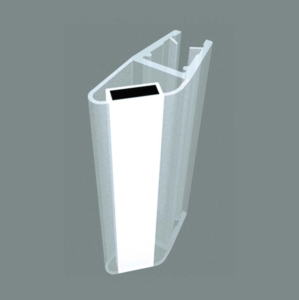 90 degree and 135 degree magnetic screen seal JSS-3680 profile for glass to glass