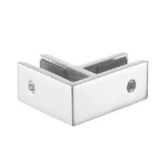 Glass railing polished L-shape stiffener JGS-9211 with single front screw