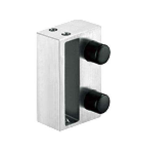 Block-shaped stopper DJSD-7240 with two front knobs for shower sliding glass door