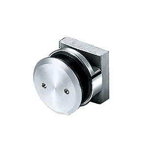 round track clamp JSD-7320A mounted in square block housing for single sliding glass door