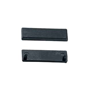 Track end cap with flat black plastic covers for hidden sliding glass door