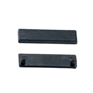 Track end cap with flat black plastic covers for hidden sliding glass door