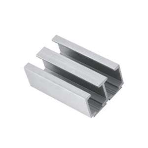 glass track JSD-6161 with two parallel open channels for hidden sliding door