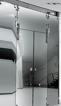 point glass door hardware scene